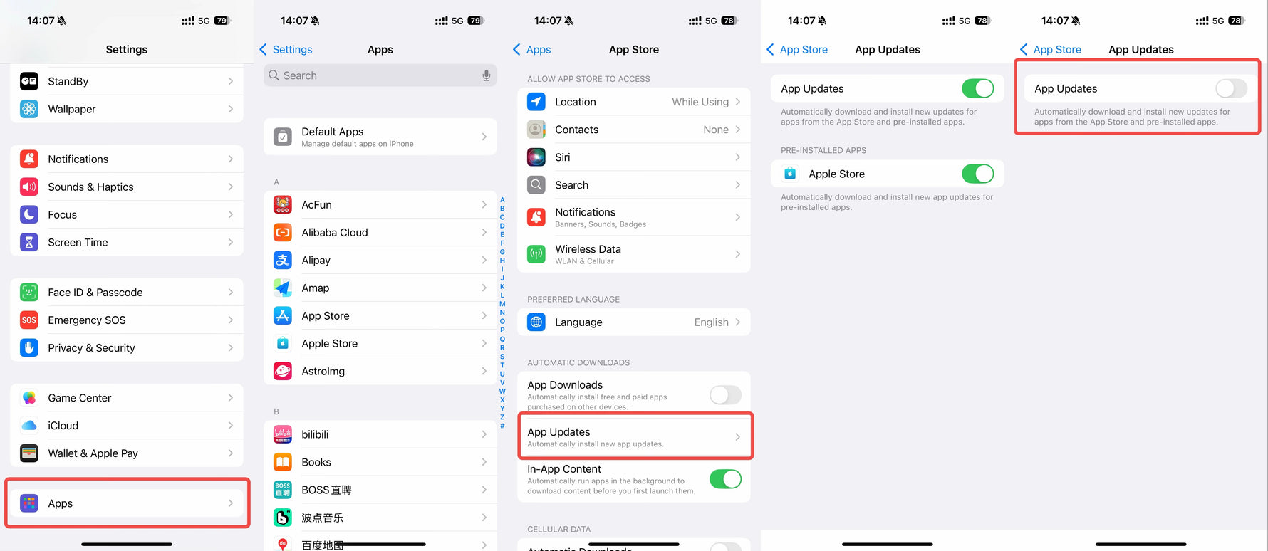 Step-by-step tutorial to manage Seestar App updates on iPhone